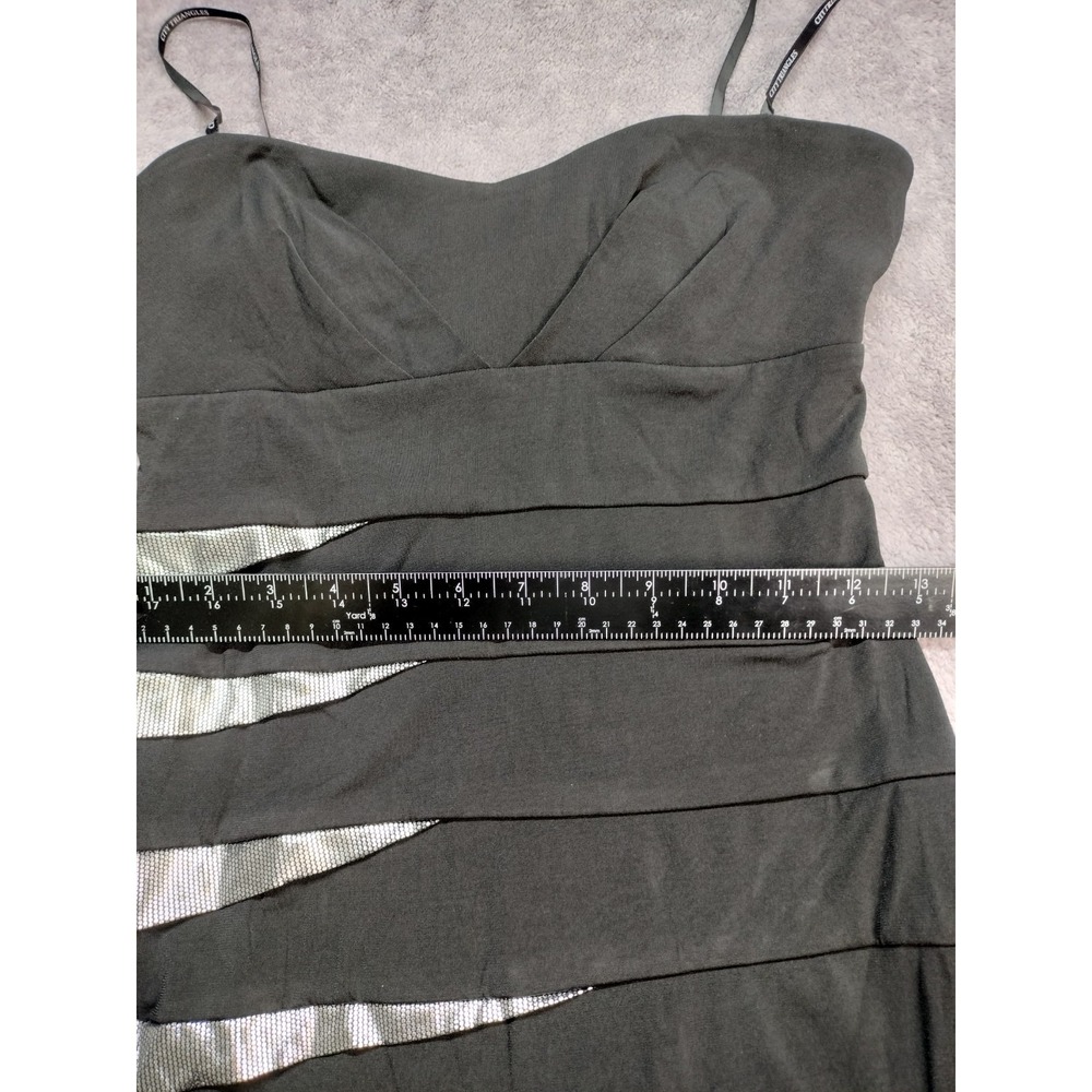 City Triangle Size M Black Dress bodycon stretch party dance formal shiny - Picture 10 of 15